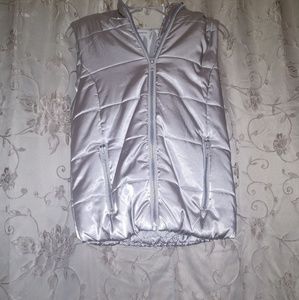 Silver Vest FAUX Fur